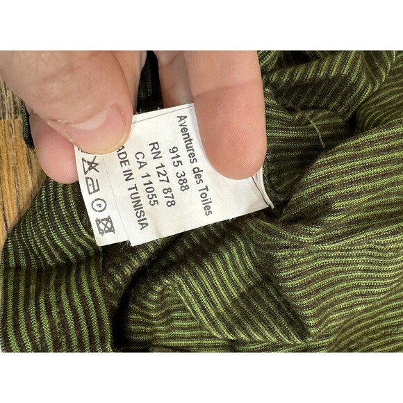 Aventures des Toiles Cotton  Long Sleeve Style Abstract Green Boho US SIZE 6 - Picture 7 of 10